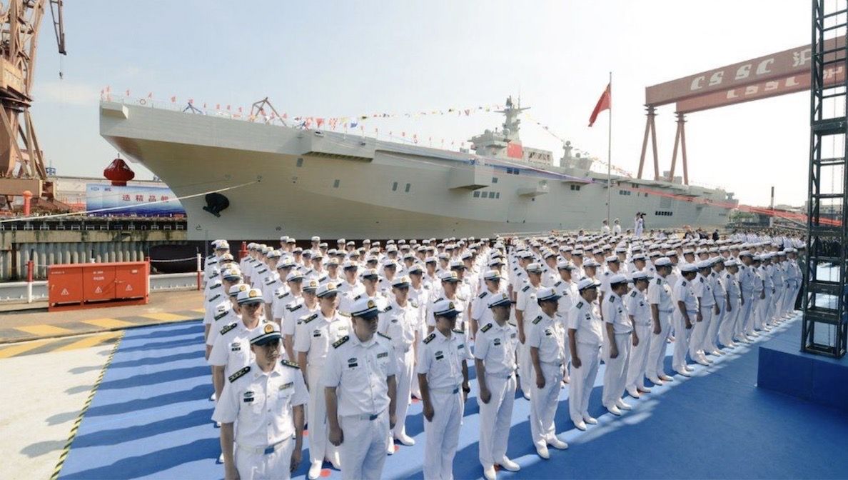 Launch of China's First Type 075 Class Assault Carrier