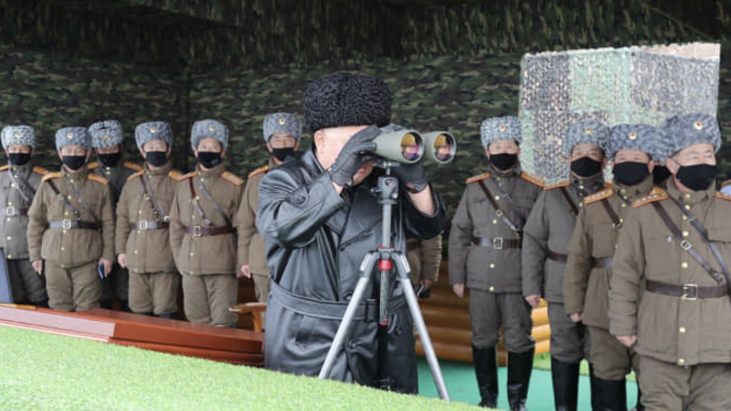 North Korean Military Leadership Observe Exercises