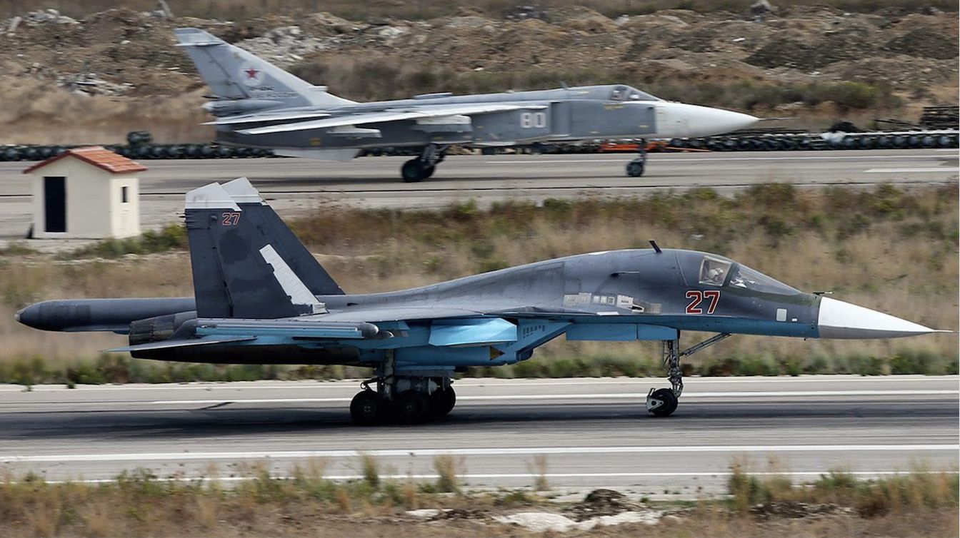 Russian Air Force Su-34 and Su-24 Strike Fighters