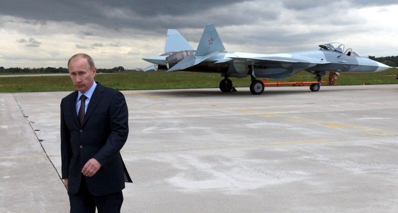 Russian President Vladimir Putin Inspects First Su-57 Prototype