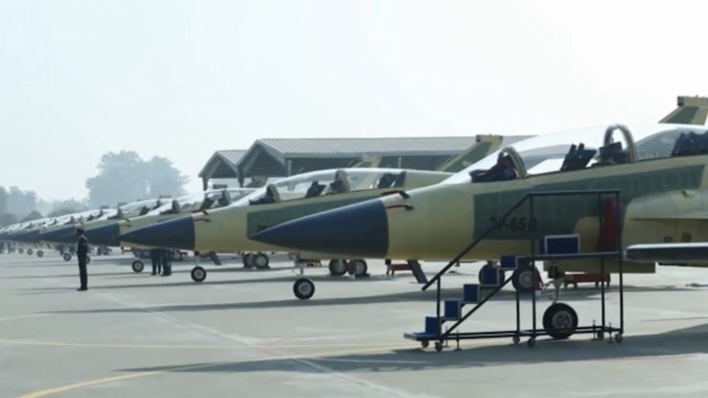 First Batch of Eight JF-17B Fighters From Pakistan Aeronautical Complex’s Kamra Facility 