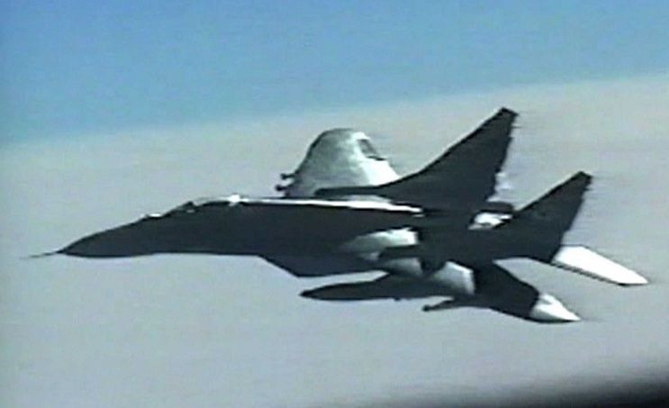 North Korean MiG-29 Intercepts American Surveillance Aircraft