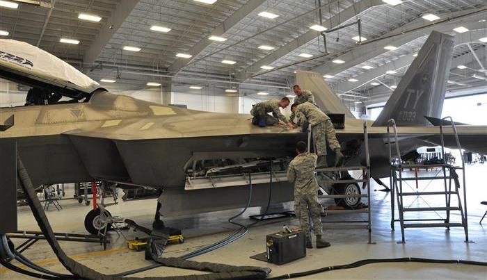 F-22 Raptor Under Maintenance