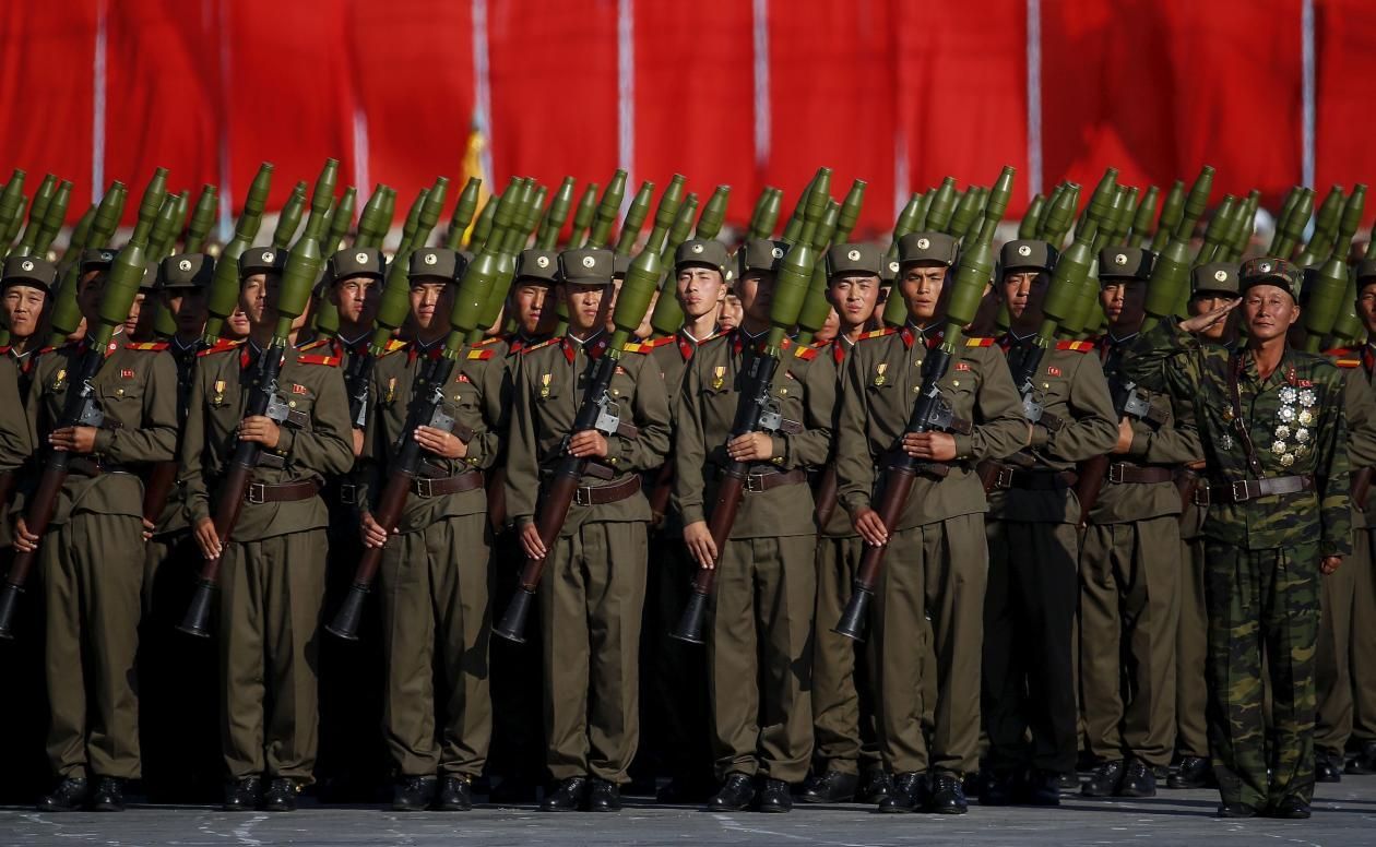 North Korean Soldiers with Rocket Propelled Grenades