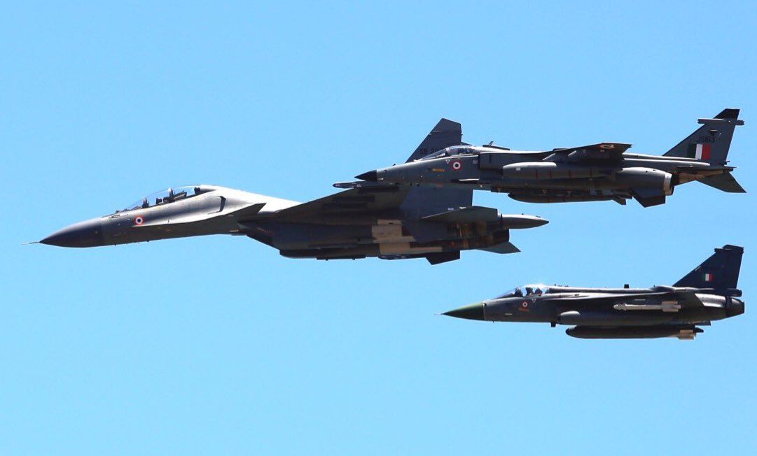 Indian Air Force Su-30MKI, Jaguar Attack Jet and Tejas Light Fighter
