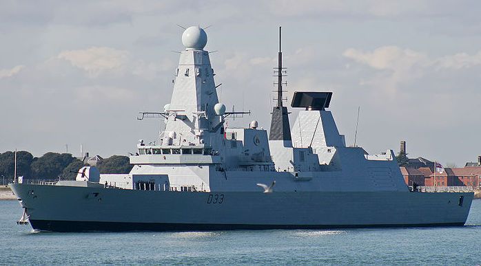 British Type 45 Class Destroyer HMS Dauntless 