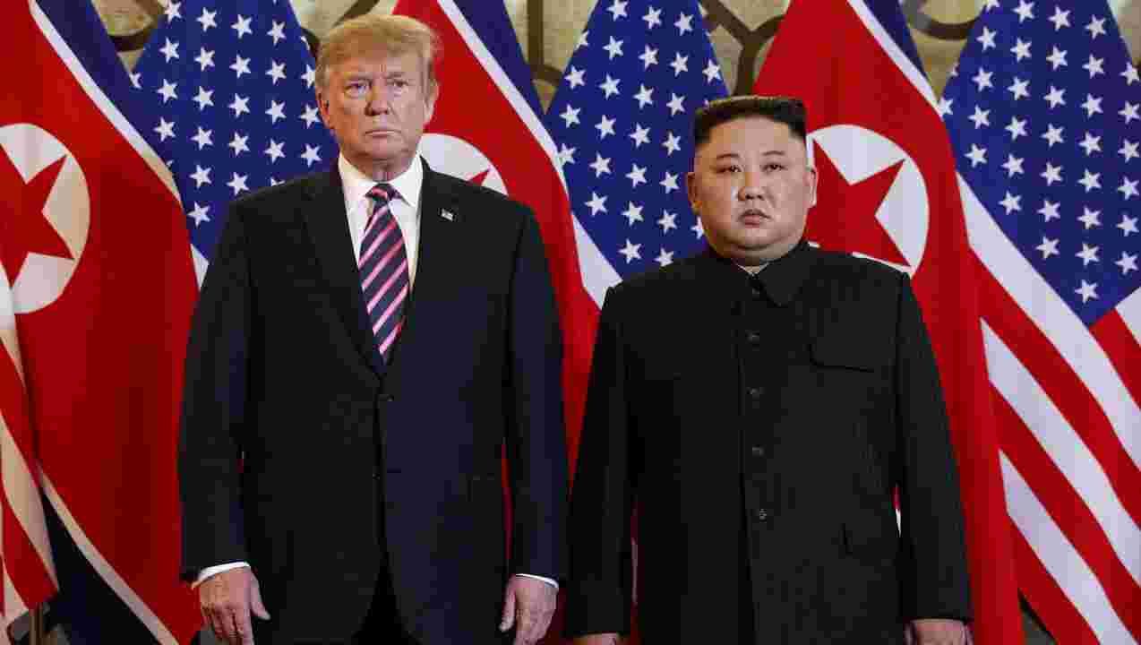 North Korean Leader Kim Jong Un and U.S. President Donald Trump at Hanoi Summit