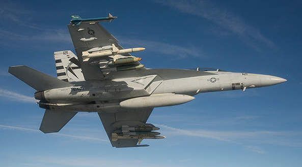 U.S. Navy E/A-18G With AGM-88 Anti Radiation Missile 