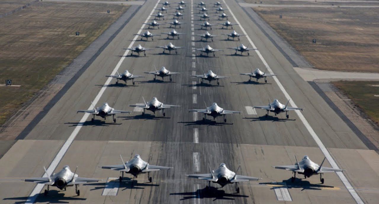 U.S. Air Force F-35A Fighters 'Elephant Walk'