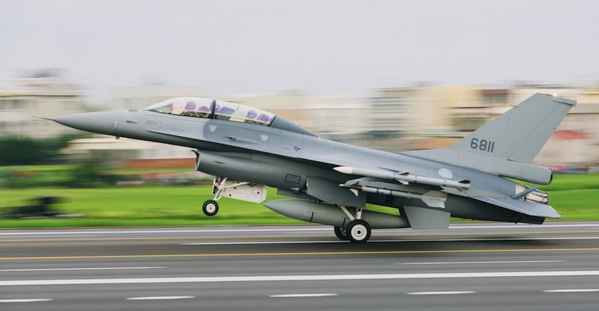 F-16 Fighter Takeoff From Sun Yat Set Freeway