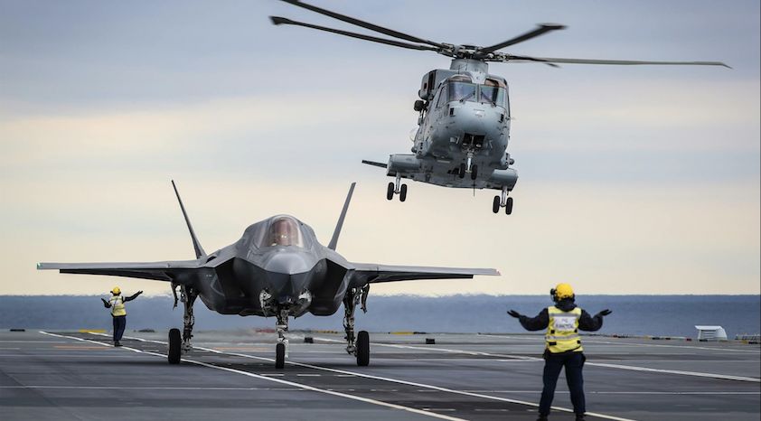 Deck fo British Carrier HMS Queen Elizabeth