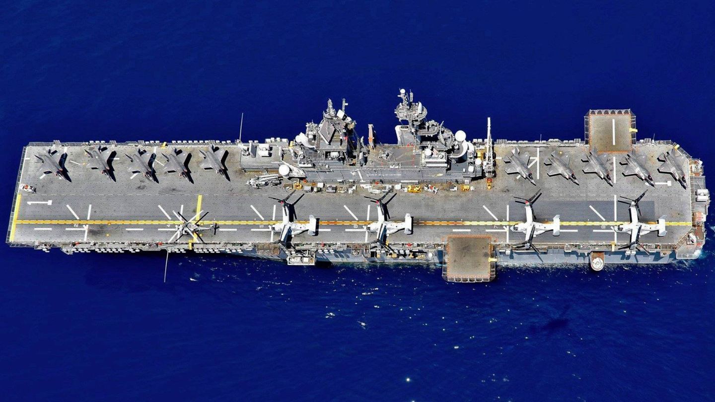 U.S. Navy Wasp Class Carrier with F-35B Stealth Fighters