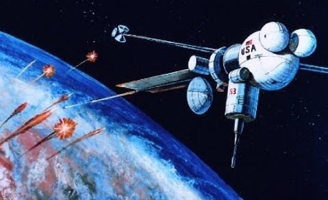 SDI Space Based Anti Missile System Concept Art