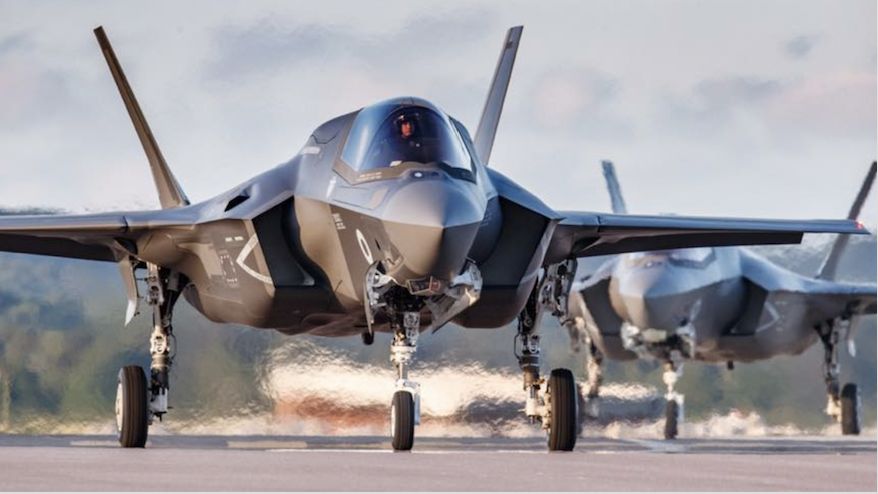 U.S. Air Force F-35 Fighters Taxiing