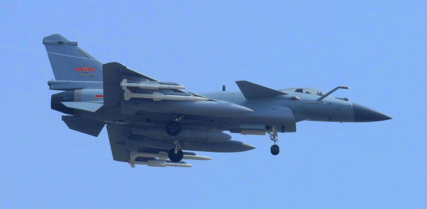 Chinese J-10C Single Engine Fighter with PL-15 and PL-10 Air to Air Missiles