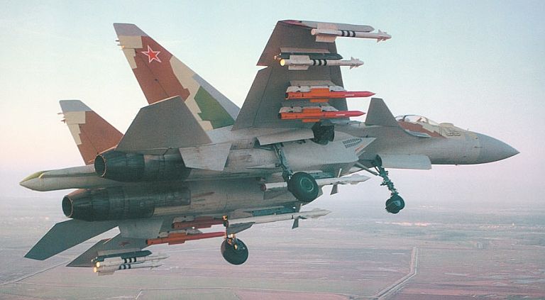 Su-30 with R-27 and R-77 Long Range Air to Air Missiles