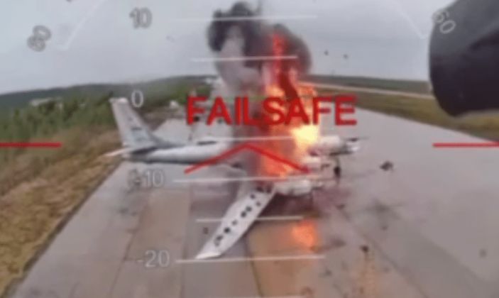 Tu-95MS Bomber Hit During June 1 Attack on Belaya Airbase