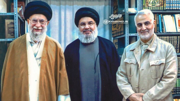 Iranian Supreme Leader Khamenei, Hezbollah Leader Nasrallah and General Soleimani
