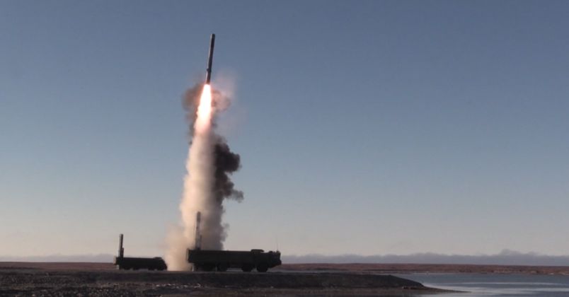 Russian Bastion Missile System Launches P-800 Cruise Missile
