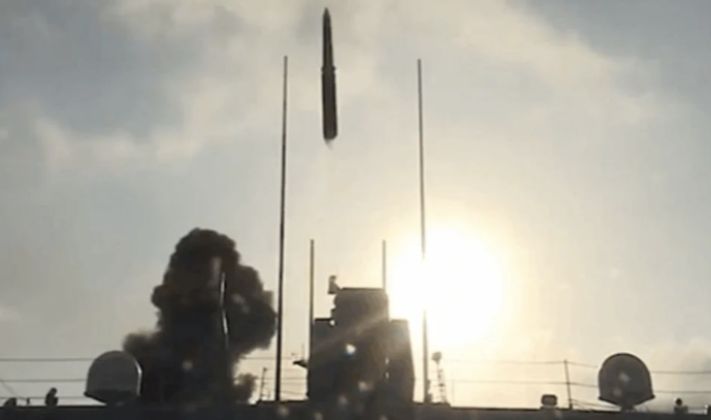 YJ-20 Ballistic Missile Launch From Type 055 Class Destroyer 