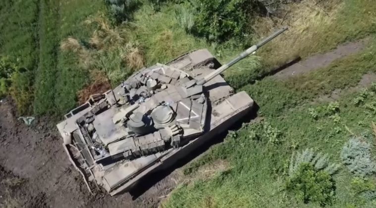 Russian Army T-90M During Operational Deployment in the Ukrainian Theatre