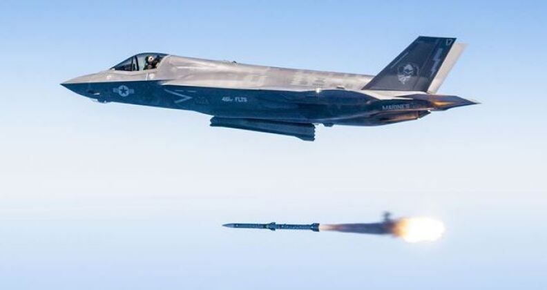 F-35 Launches AIM-120 Air-to-Air Missile