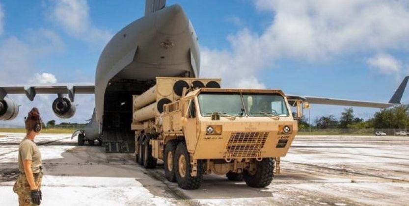 Unloading of Launcher From THAAD System on Guam