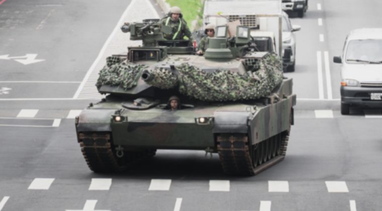 Republic of China Army M1A2T Main Battle Tank During First Combat Readiness Exercises in Taoyuan