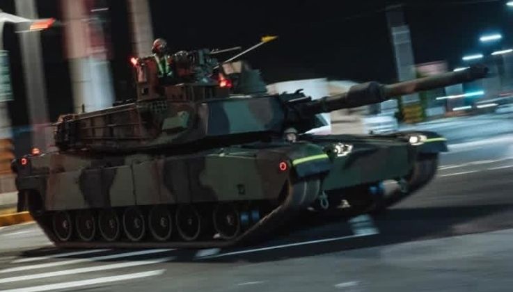 Taiwan Republic of China Army M1A2 Abrams During City Warfare Exercises in December 2025