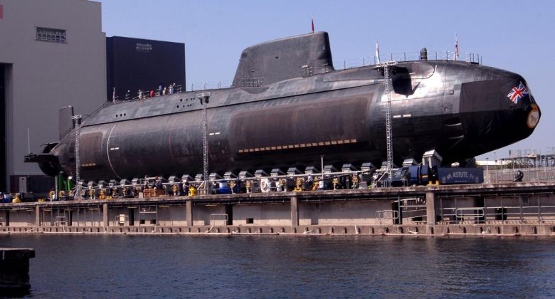 British Royal Navy Astute Class Submarine 