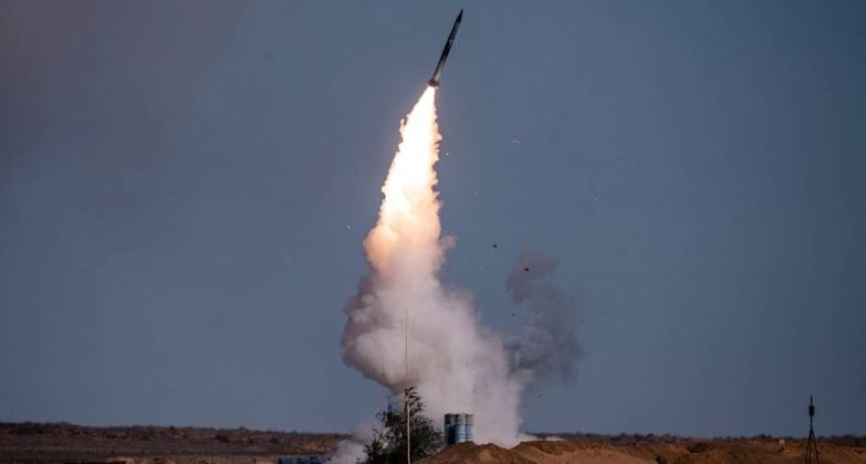 Missile Launch From Russian S-400 Long Range Air Defence System