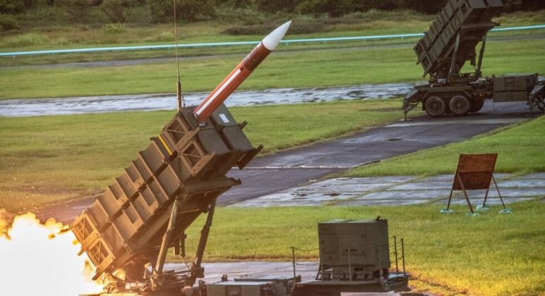 Missile Launch From Patriot Air Defence System