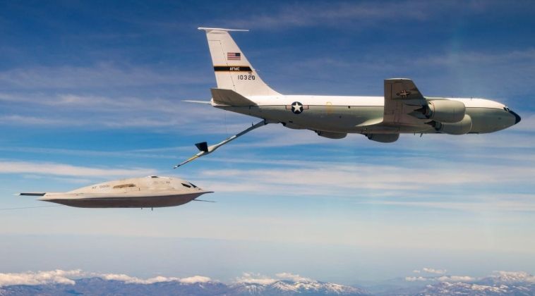 B-21 Prototype Refuels From KC-135 Stratotanker During Testing