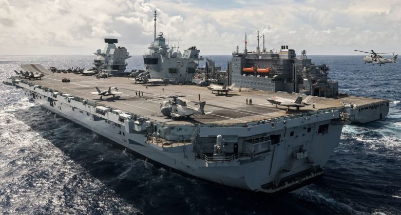 British Royal Navy Aircraft Carrier HMS Queen Elizabeth