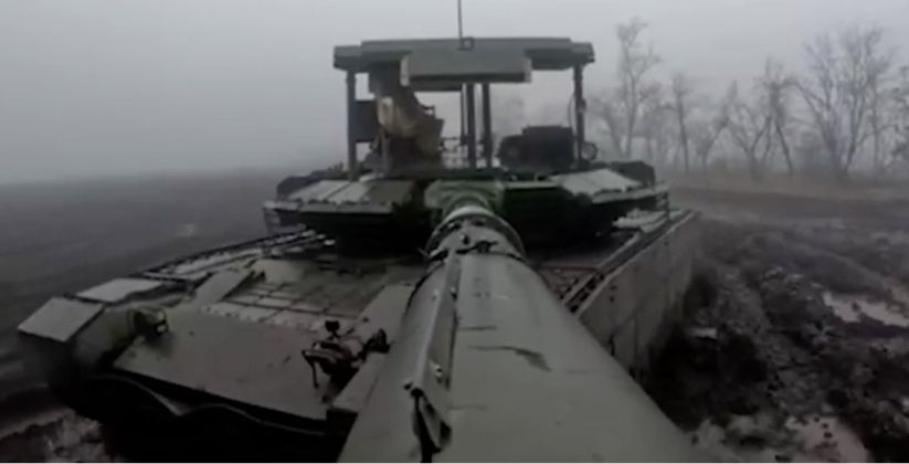 Newly Delivered Up-Armoured T-80BVM on the Frontlines in Zaporozhye in January 2023