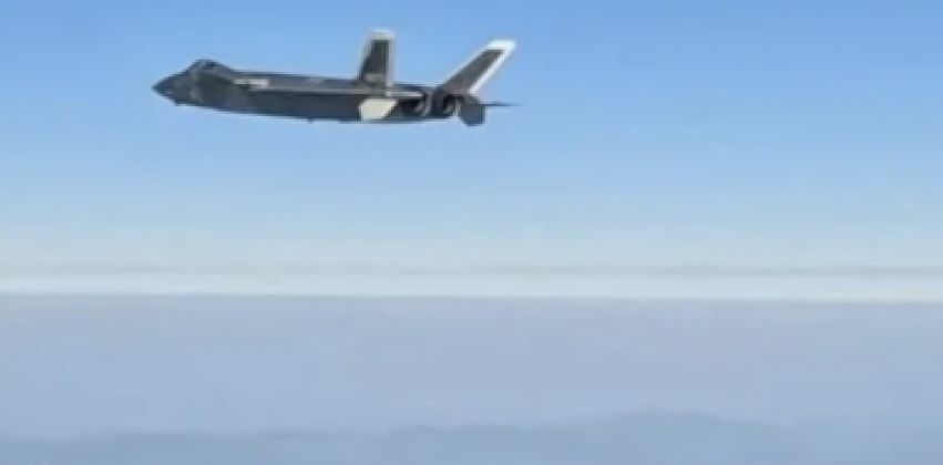 J-20 in Apparent Flight Over Pingtung, Taiwan Island