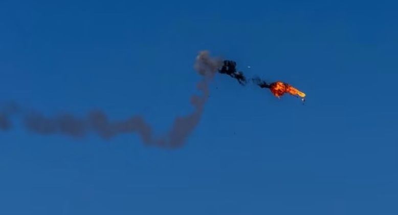 Destruction of Target Drone After Republic of China Army Stinger Missile Launch
