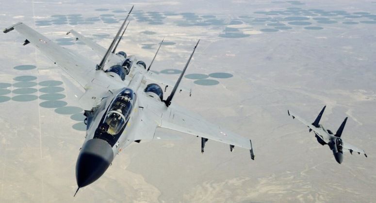 Indian Air Force Su-30MKI Fighters - The Design Was Used as a Basis to Develop the Su-30SM