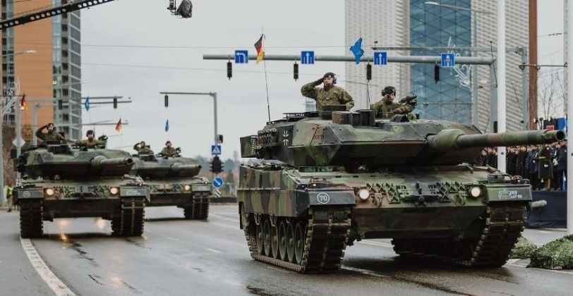 Leopard 2 Tanks From German 45th Armoured Brigade Recently Permanently Deployed in Lithuania