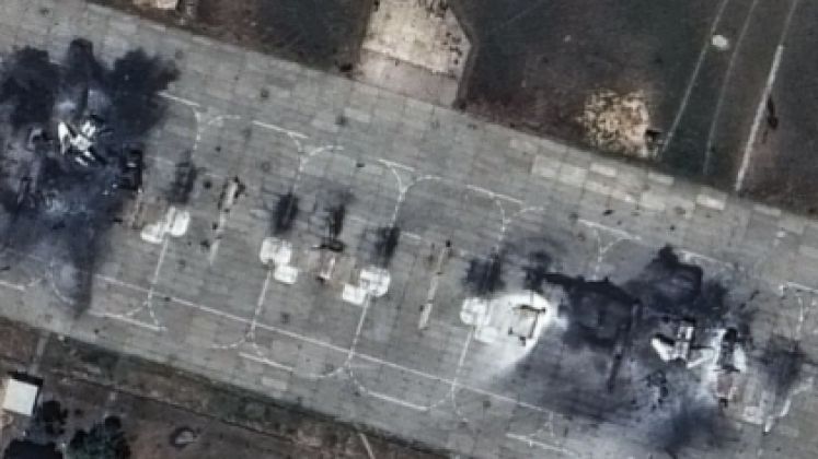 Destruction After ATACMS Strike on Runway at Belbek Airbase Hosting MiG-31BM Interceptors
