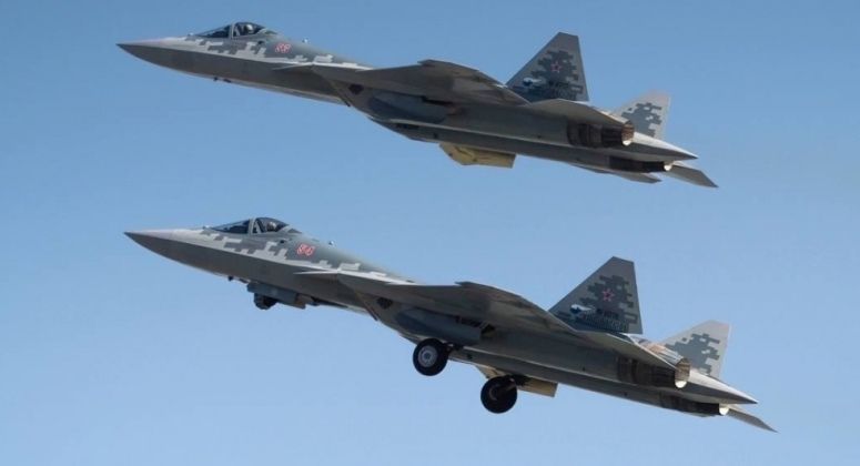 Su-57 Fifth Generation Fighters From Early Production Batches in Russian Aerospace Forces Service 