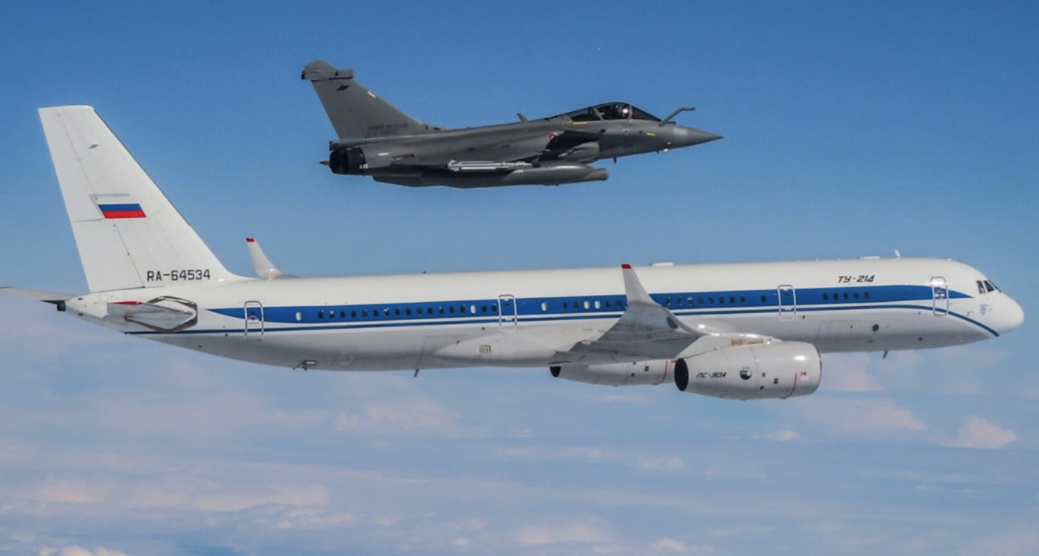 French Rafale Fighter Engages Russian Intelligence Leadership’s Rare Command Aircraft