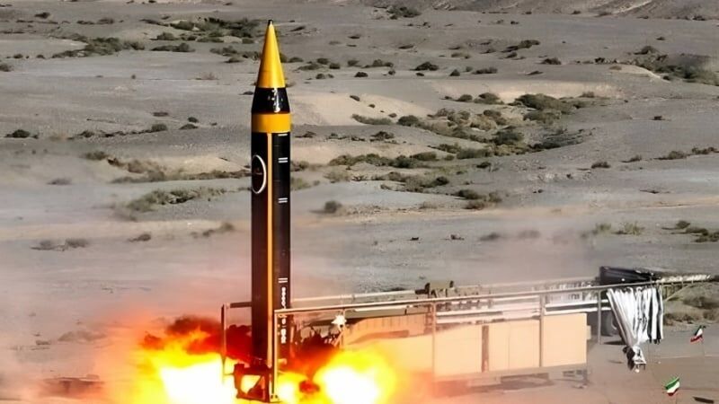 Iranian Khebar Ballistic Missile Launch