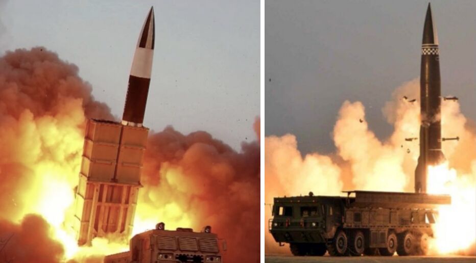 North Korean KN-24 (left) and KN-23B Ballistic Missile Launches qwe