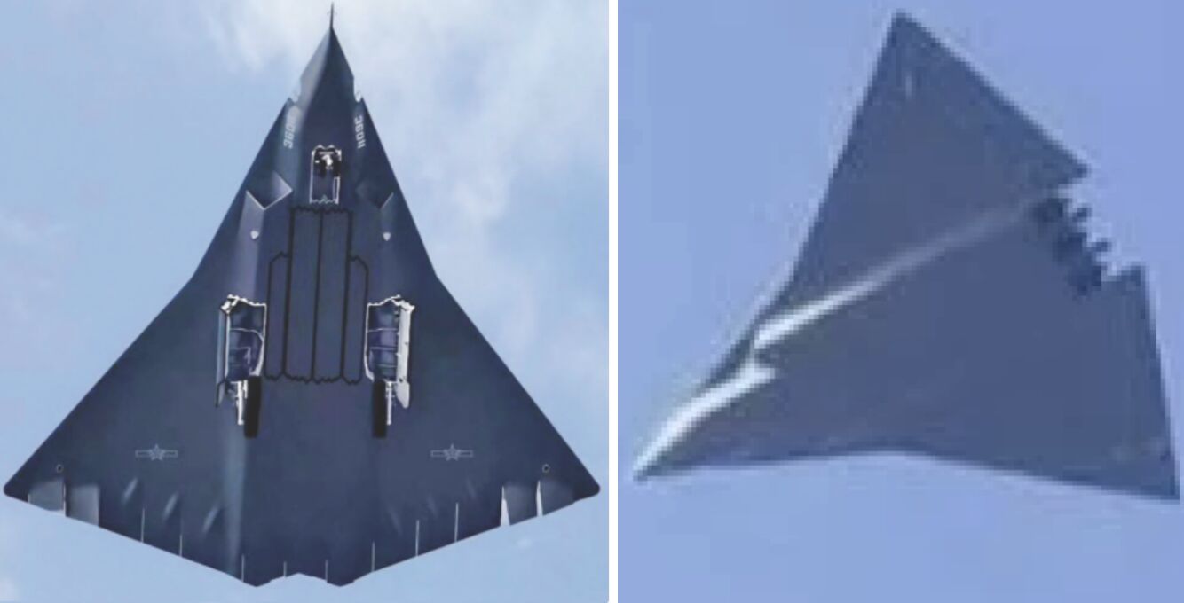 First and Fifth Prototypes of Chinese Ultra-Heavyweight Sixth Generation Fighter