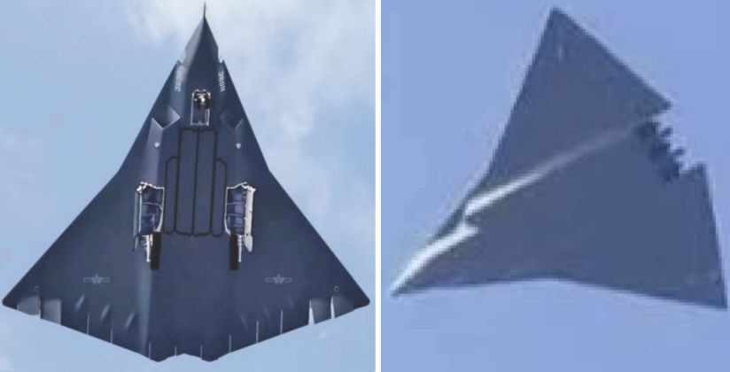 Chinese Ultra-Long Range Sixth Generation Fighter First (left) and Fifth Flight Prototypes