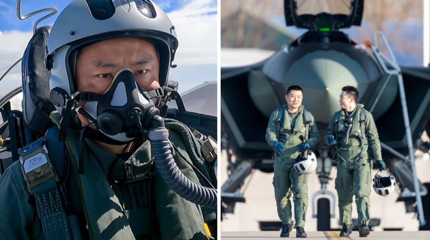 1st Aviation Brigade Commander Senior Colonel Li Ling Operates J-20 Fighter