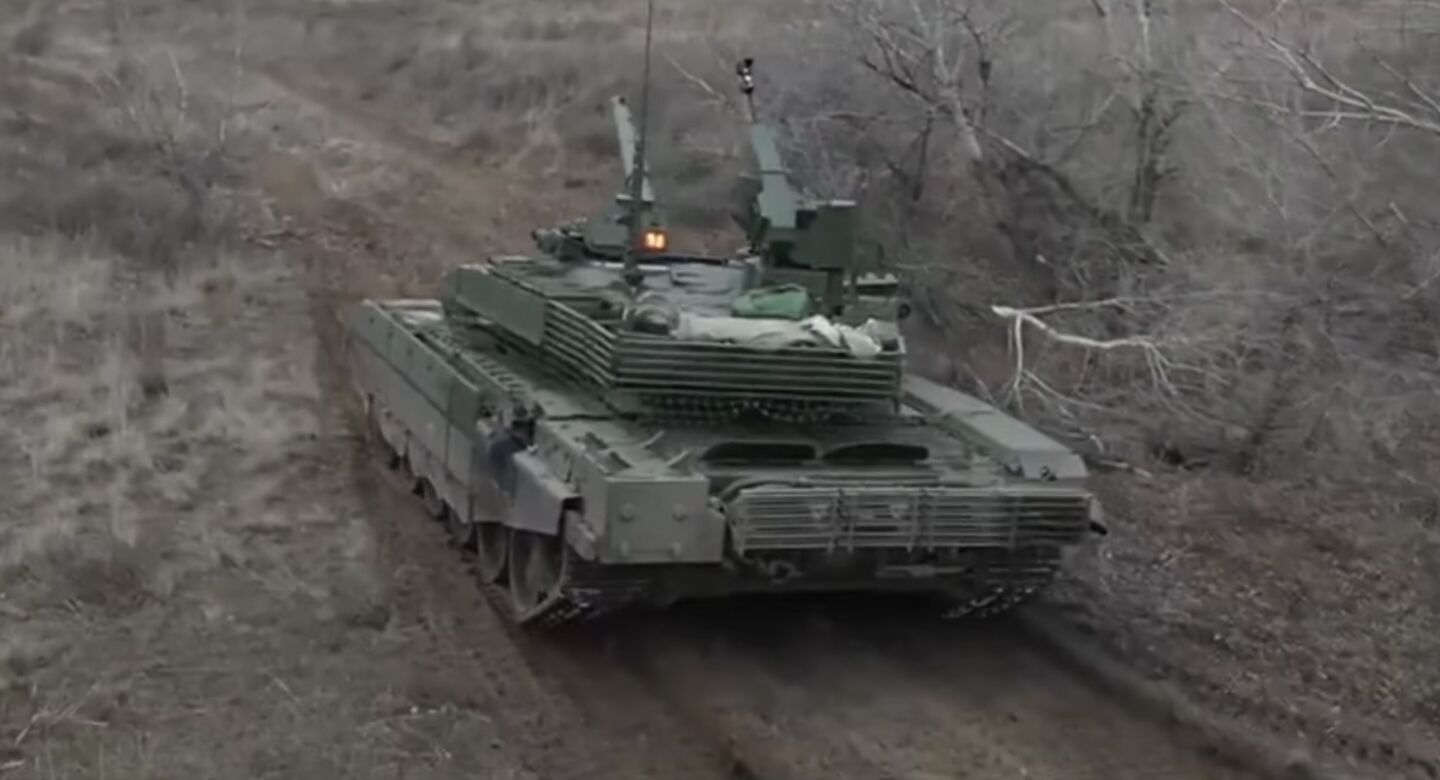 Russian Army T-90M During Operational Deployment in the Ukrainian Theatre