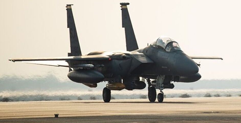 F-15E at Al Dhafra Air Base in the United Arab Emirates