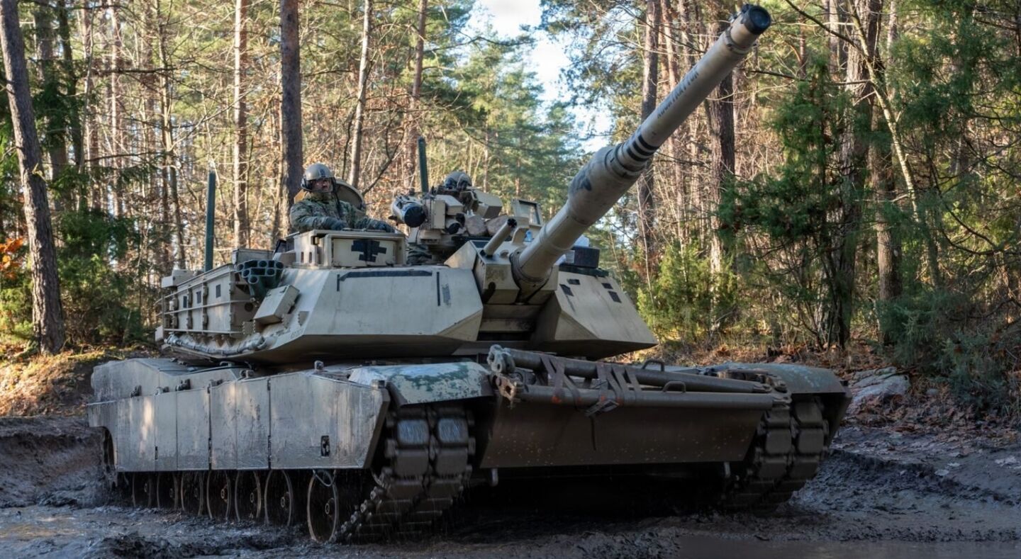 U.S. Army Abrams Tanks Train in Poland